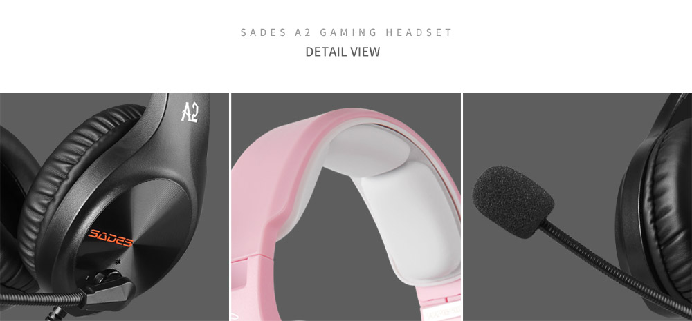 SADES A2 Commercial microphone (White) headset