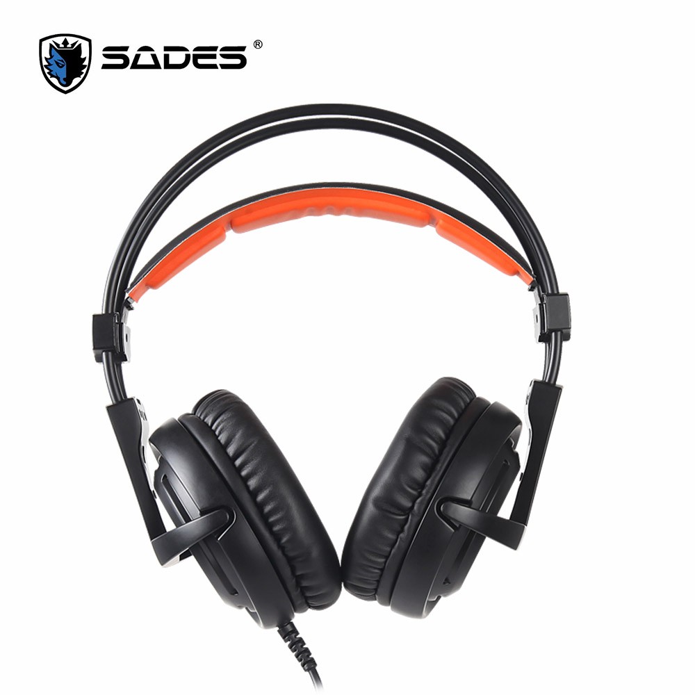 black) A6 headset Gaming SADES 7.1 (USB) (Orange