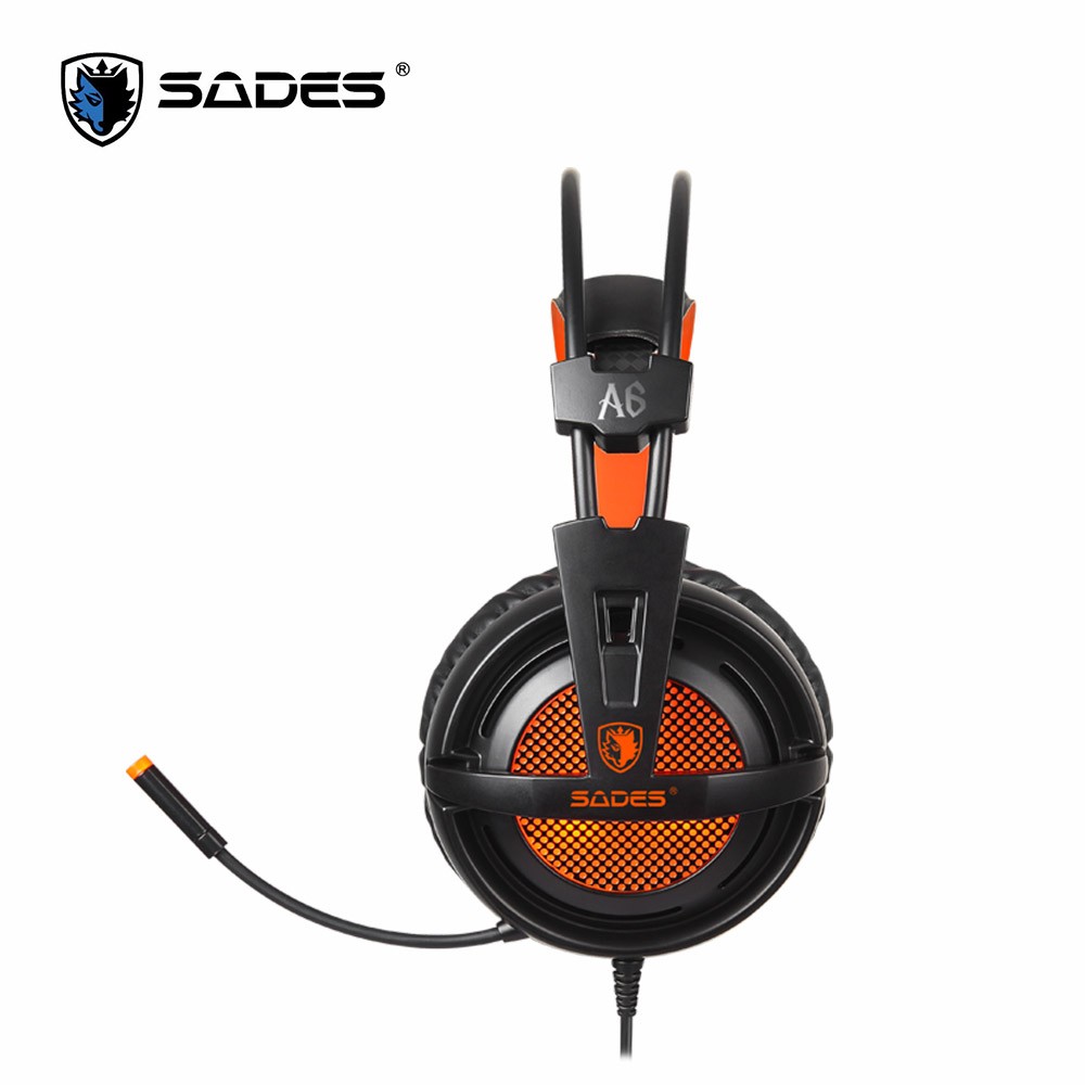 SADES A6 Gaming headset 7.1 (USB) (Orange black)